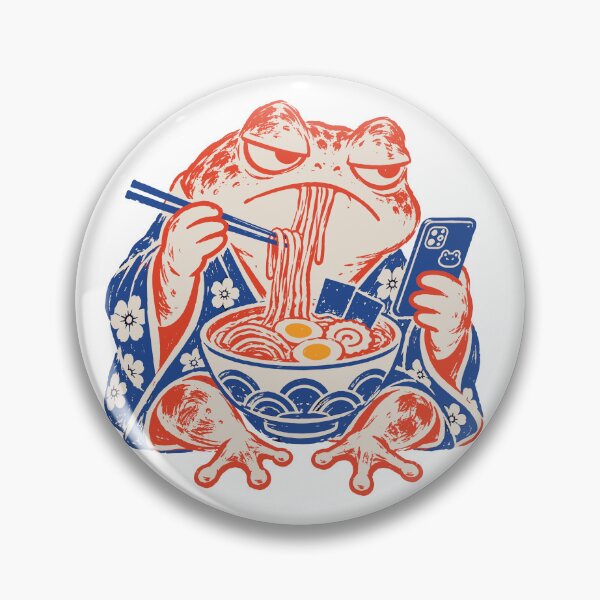 Item preview, Grumpy Frog Eat Ramen and Scroll Phone designed and sold by J-Style-Design.