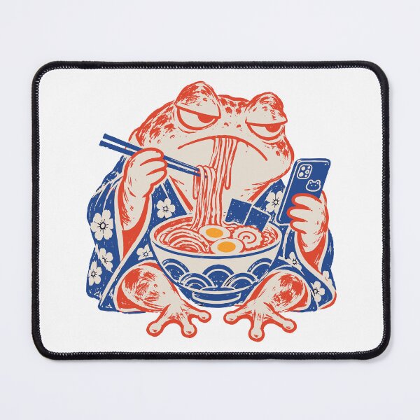 Item preview, Grumpy Frog Eat Ramen and Scroll Phone designed and sold by J-Style-Design.