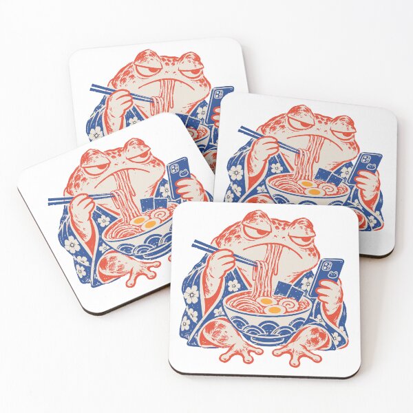 Item preview, Grumpy Frog Eat Ramen and Scroll Phone designed and sold by J-Style-Design.