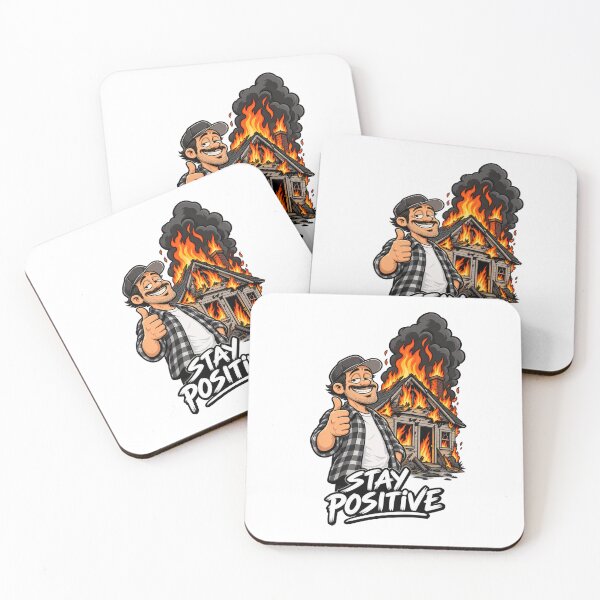 Item preview, Stay Positive – Funny Burning House Cartoon designed and sold by Legacy Apparel Co..