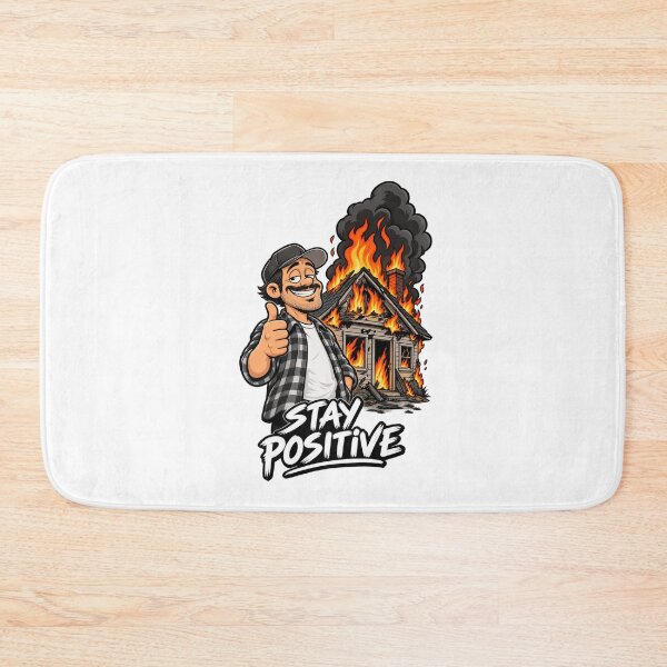 Item preview, Stay Positive – Funny Burning House Cartoon designed and sold by Legacy Apparel Co..