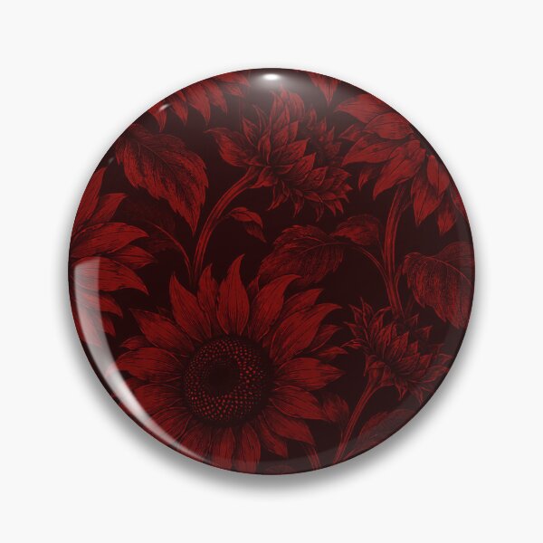 Artikelvorschau, Purpurrote Sonnenblumen – Vintage-Rotes botanisches Muster entworfen und verkauft von Flower Magic .