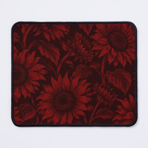 Item preview, Crimson Sunflowers – Vintage Red Botanical Pattern designed and sold by Flower Magic .