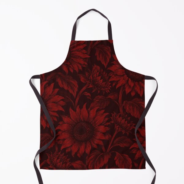 Item preview, Crimson Sunflowers – Vintage Red Botanical Pattern designed and sold by Flower Magic .