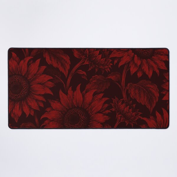 Item preview, Crimson Sunflowers – Vintage Red Botanical Pattern designed and sold by Flower Magic .