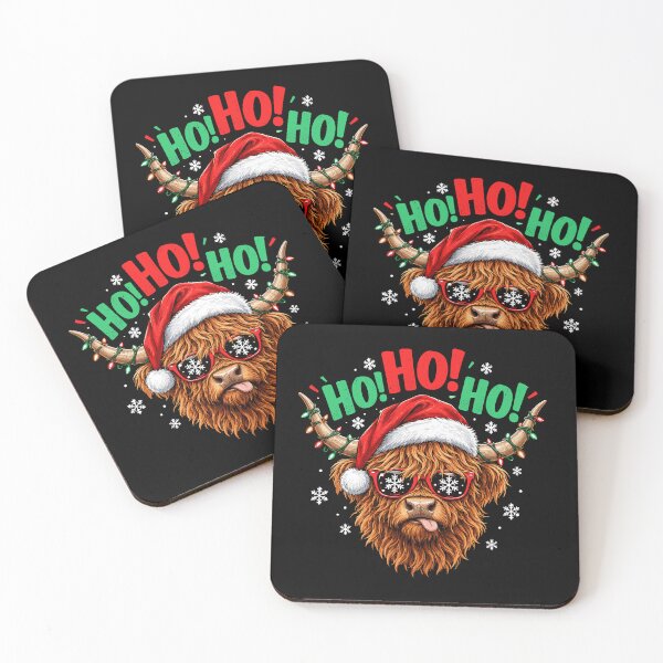 Item preview, Ho Ho Ho Highland Cow Christmas Funny Cow Santa Hat Holiday designed and sold by mraihan.