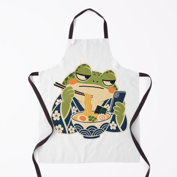 Item preview, Grumpy Frog Eat Ramen and Scroll Phone designed and sold by J-Style-Design.
