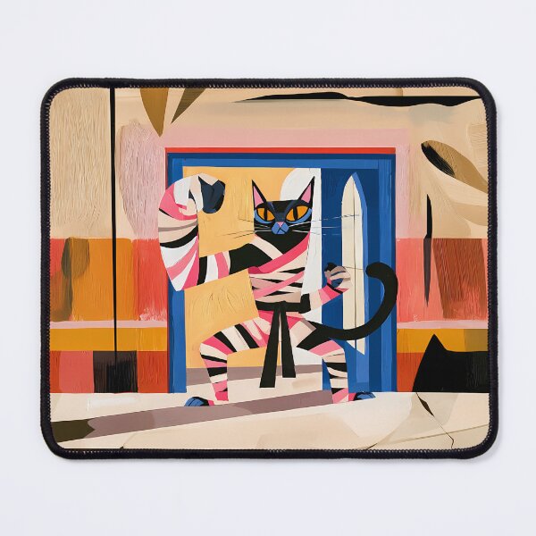 Item preview, Stylized Mummy Cat Martial Arts Illustration designed and sold by Lunat1kk.