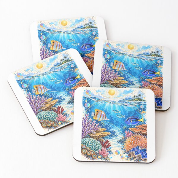 Item preview, Prism Reef – Tropical Coral Reef Above and Below the Water designed and sold by KenworksDigital.