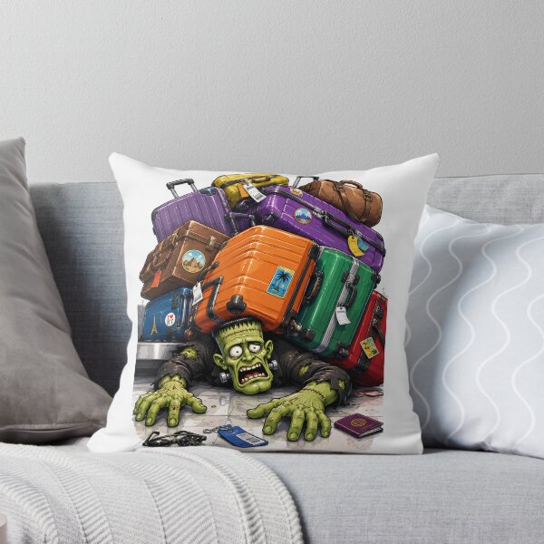 Item preview, Travel Chaos Monster Buried Under Luggage designed and sold by ComedyInkFactor.