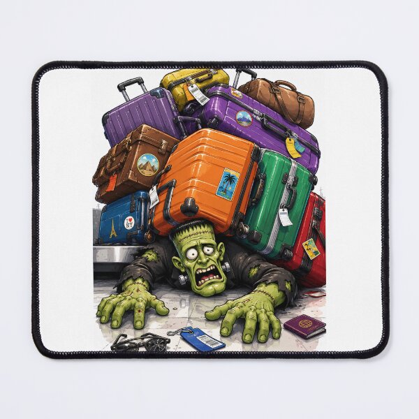 Item preview, Travel Chaos Monster Buried Under Luggage designed and sold by ComedyInkFactor.