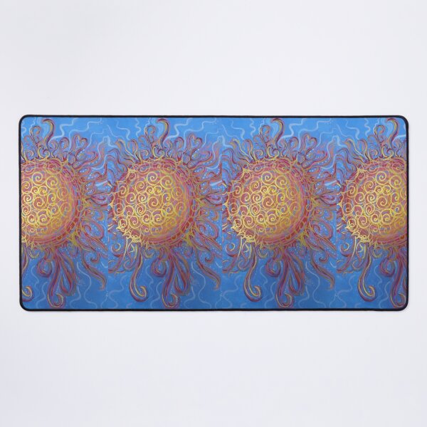 Item preview, Golden Spiral Sun – Bohemian Celestial Watercolor designed and sold by PEACELOVERSART.