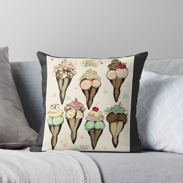 Item preview, Sexy Ice Cream Tattoo Flash Art by Ceciliagranata – Retro Sweet Treat Design designed and sold by EyoatamDesign21.