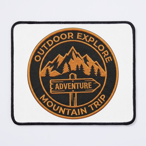 Item preview, Circular Outdoor Explore Embroidered Badge - Mountain Trip Design designed and sold by GabeMountainArt.