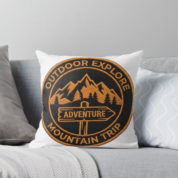 Item preview, Circular Outdoor Explore Embroidered Badge - Mountain Trip Design designed and sold by GabeMountainArt.