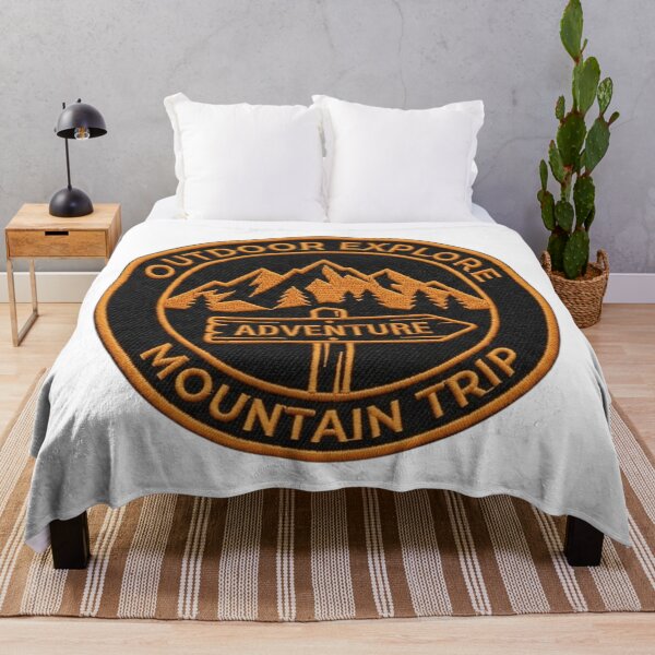 Item preview, Circular Outdoor Explore Embroidered Badge - Mountain Trip Design designed and sold by GabeMountainArt.
