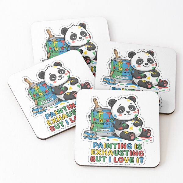 Item preview, Painting Is Exhausting But I Love It Funny Panda Artist Painter Art Lover Gift Tee designed and sold by NKWealthDesign.