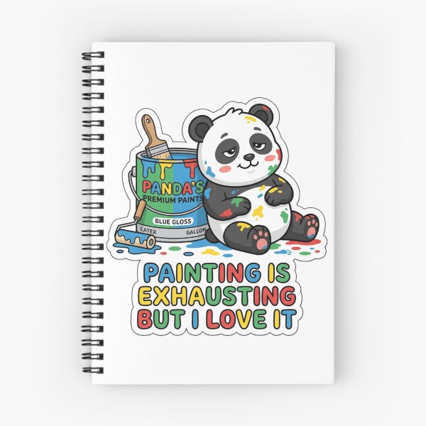 Item preview, Painting Is Exhausting But I Love It Funny Panda Artist Painter Art Lover Gift Tee designed and sold by NKWealthDesign.