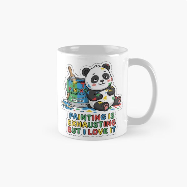 Item preview, Painting Is Exhausting But I Love It Funny Panda Artist Painter Art Lover Gift Tee designed and sold by NKWealthDesign.