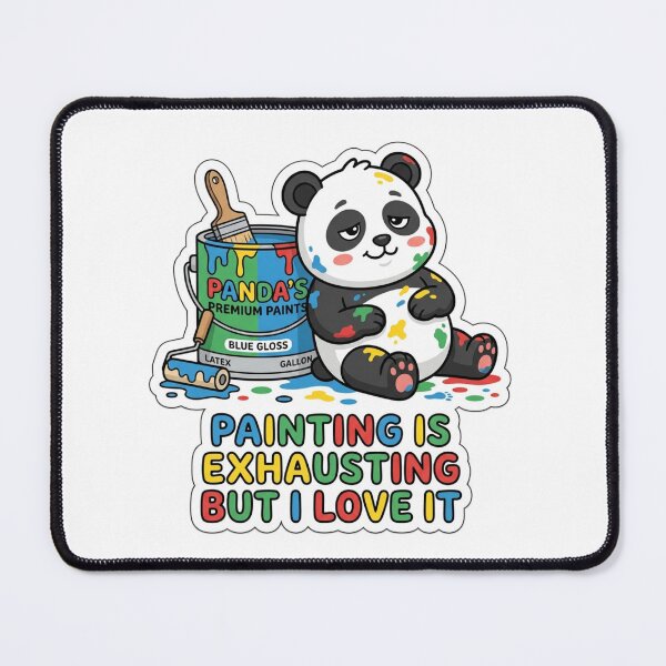 Item preview, Painting Is Exhausting But I Love It Funny Panda Artist Painter Art Lover Gift Tee designed and sold by NKWealthDesign.