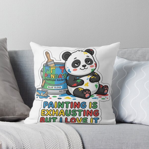 Item preview, Painting Is Exhausting But I Love It Funny Panda Artist Painter Art Lover Gift Tee designed and sold by NKWealthDesign.