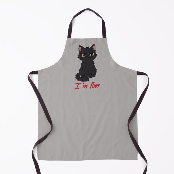 Item preview, I'm Fine Angry Black Cat Funny Horror Design designed and sold by Hallowed Artistry.