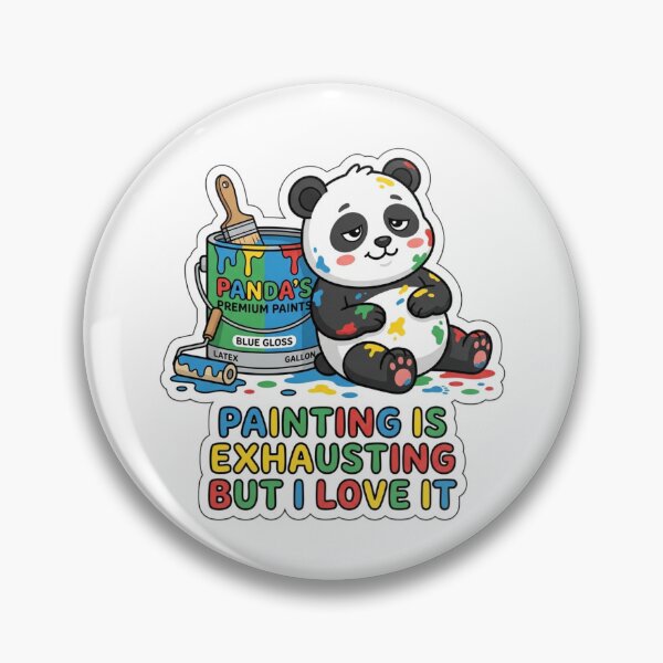 Item preview, Painting Is Exhausting But I Love It Funny Panda Artist Painter Art Lover Gift Tee designed and sold by NKWealthDesign.