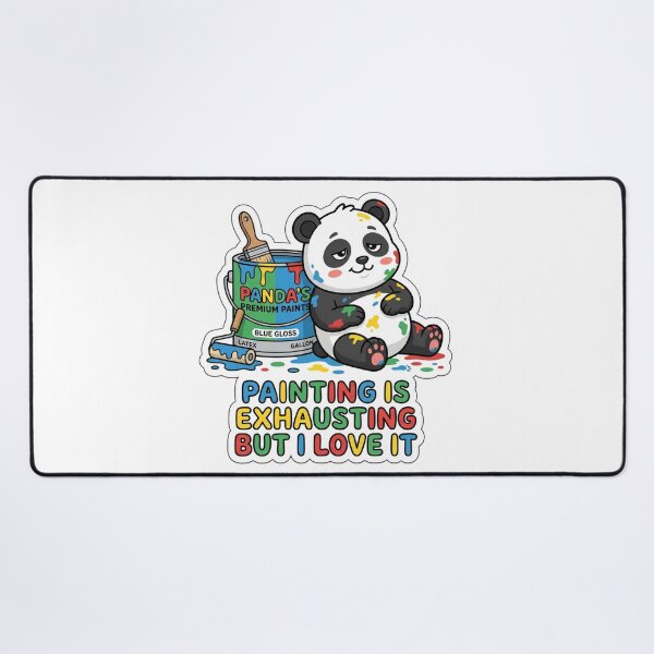 Item preview, Painting Is Exhausting But I Love It Funny Panda Artist Painter Art Lover Gift Tee designed and sold by NKWealthDesign.