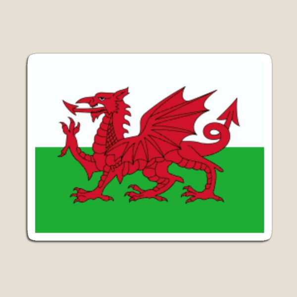Item preview, Wales Flag Minimalistic Design designed and sold by UnrealShopKelko.