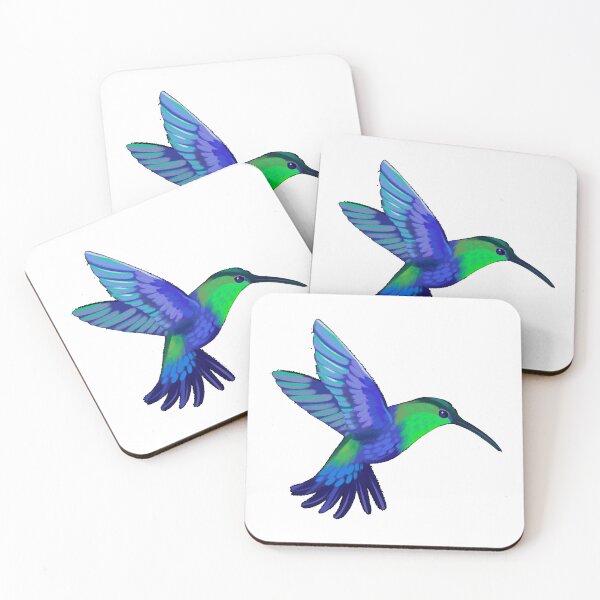 Item preview, Colorful Blue Green Hummingbird Art designed and sold by STOXT.