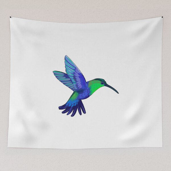 Item preview, Colorful Blue Green Hummingbird Art designed and sold by STOXT.