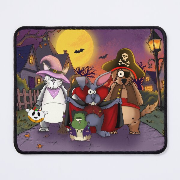 Item preview, Cute Animals Trick or Treat Halloween Night Illustration designed and sold by Englandbear.