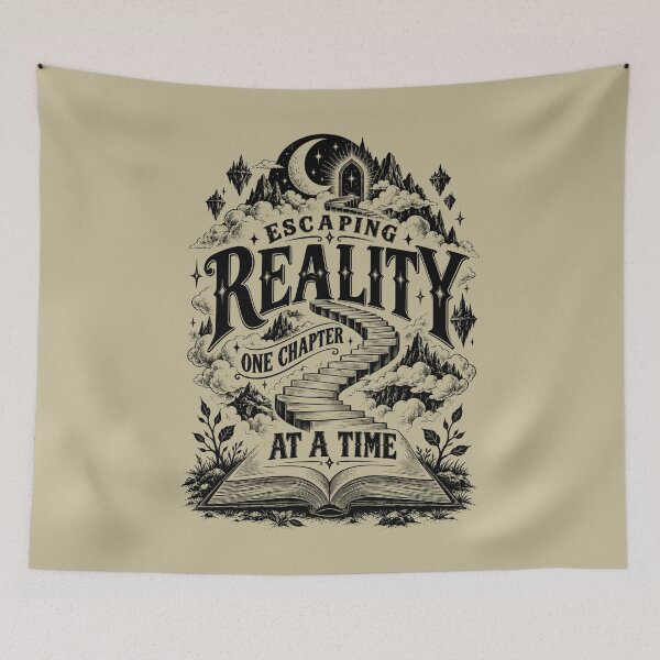 Item preview, Escaping Reality One Chapter At A Time Vintage Book Art designed and sold by MagicTheDog.