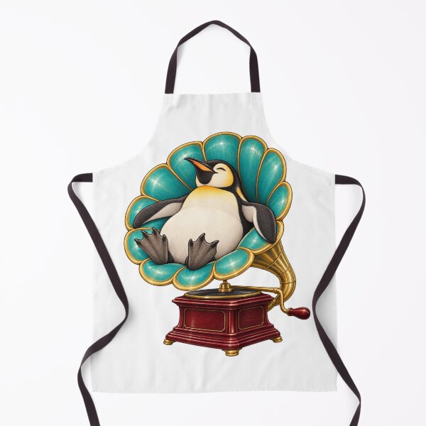 Item preview, Relaxing penguin in an old gramophone designed and sold by Lazenco.
