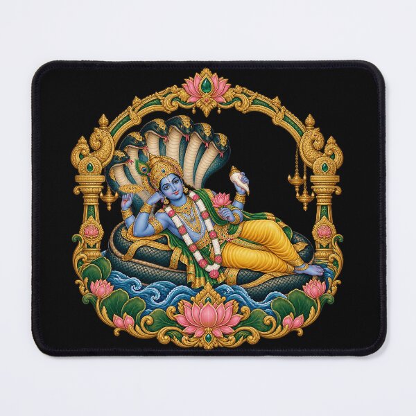 Item preview, Vishnu on Shesha, temple art designed and sold by lAnJefurtifeu.