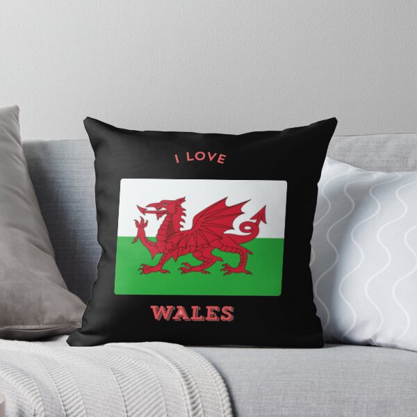 Aperçu de l'œuvre J'aime le drapeau du Pays de Galles créée et vendue par UnrealShopKelko.