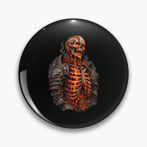 Item preview, Molten Skull Fire Lava Horror Skeleton Dark Fantasy Halloween designed and sold by Whirx.