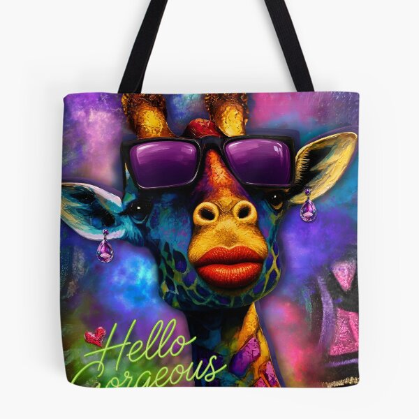 Item preview, Neon-Psychedelic Flirtatious Giraffe  designed and sold by AsheDinaArt.