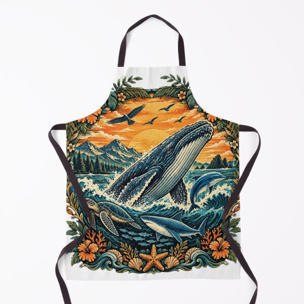 Item preview, Humpback Whale Ocean Vintage Wildlife Illustration designed and sold by DariaOltes.