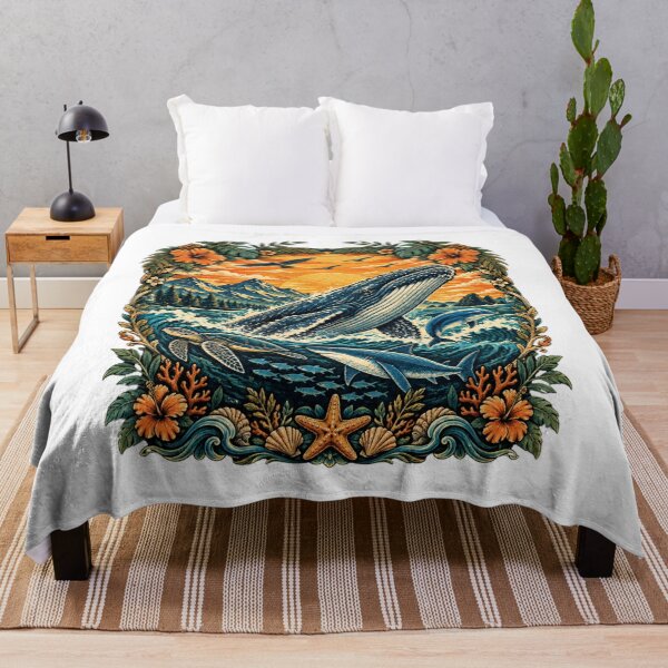 Item preview, Humpback Whale Ocean Vintage Wildlife Illustration designed and sold by DariaOltes.