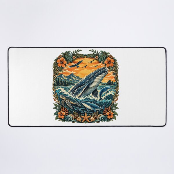 Item preview, Humpback Whale Ocean Vintage Wildlife Illustration designed and sold by DariaOltes.