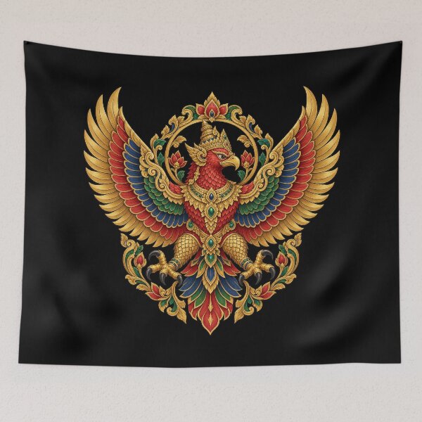 Item preview, Garuda heraldic, Indian temple art designed and sold by lAnJefurtifeu.