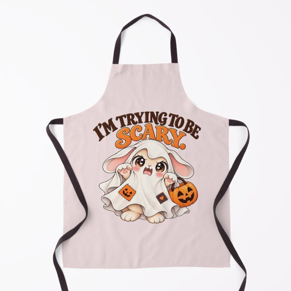 Item preview, I’m Trying to Be Scary – Cute Ghost Bunny Halloween designed and sold by HO•Designs.