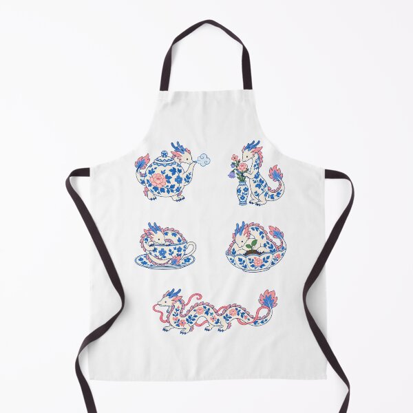 Item preview, Porcelain Dragons – Blue Floral Teacups & Teapot Magic designed and sold by Zoolumi.
