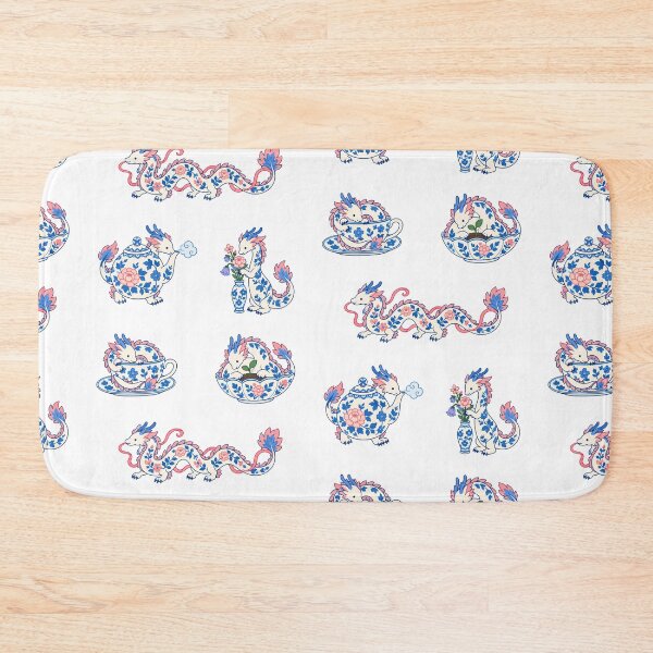 Item preview, Porcelain Dragons – Blue Floral Teacups & Teapot Magic designed and sold by Zoolumi.