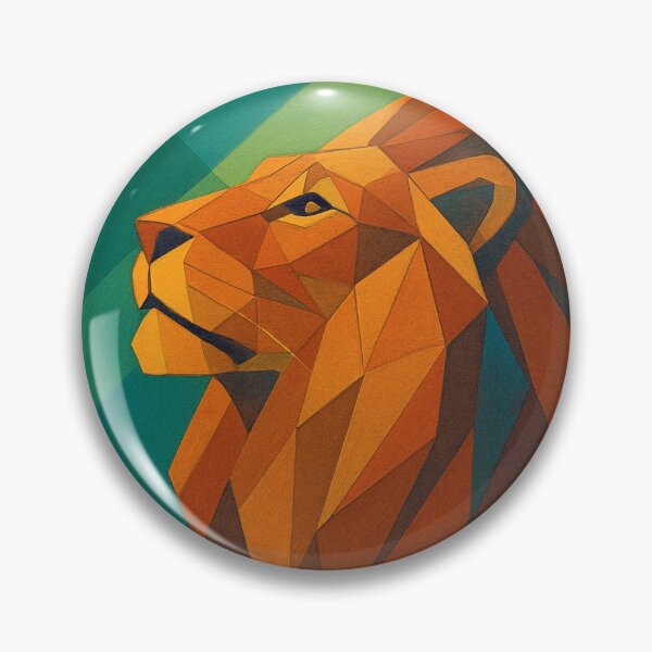 Item preview, Lion, King of the Jungle - a Geometric illustration. designed and sold by GalleryKauffeld.
