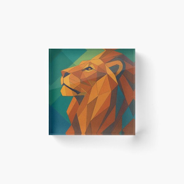 Item preview, Lion, King of the Jungle - a Geometric illustration. designed and sold by GalleryKauffeld.
