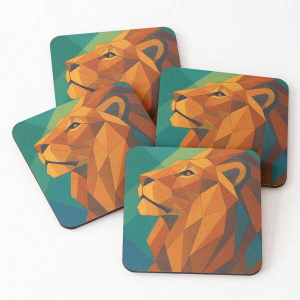 Item preview, Lion, King of the Jungle - a Geometric illustration. designed and sold by GalleryKauffeld.