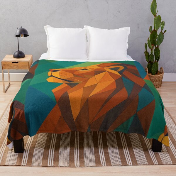 Item preview, Lion, King of the Jungle - a Geometric illustration. designed and sold by GalleryKauffeld.
