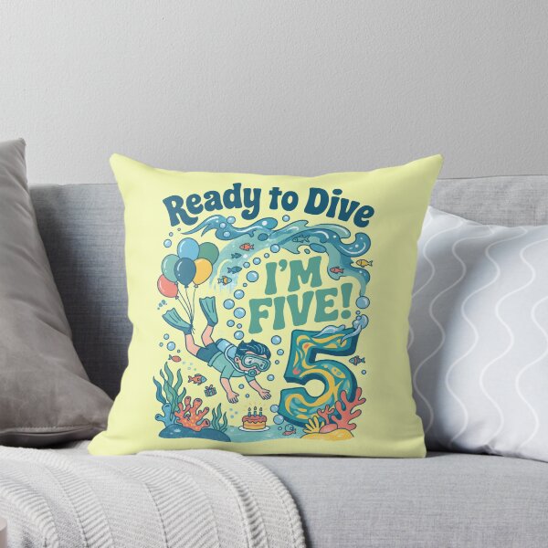 Item preview, Ready to Dive, I’m Five! 5th Birthday – Cute Child Diving Ocean Design designed and sold by Sea Gem.
